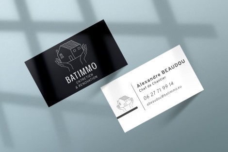 Création de logo et cartes de visite pour Batimmo