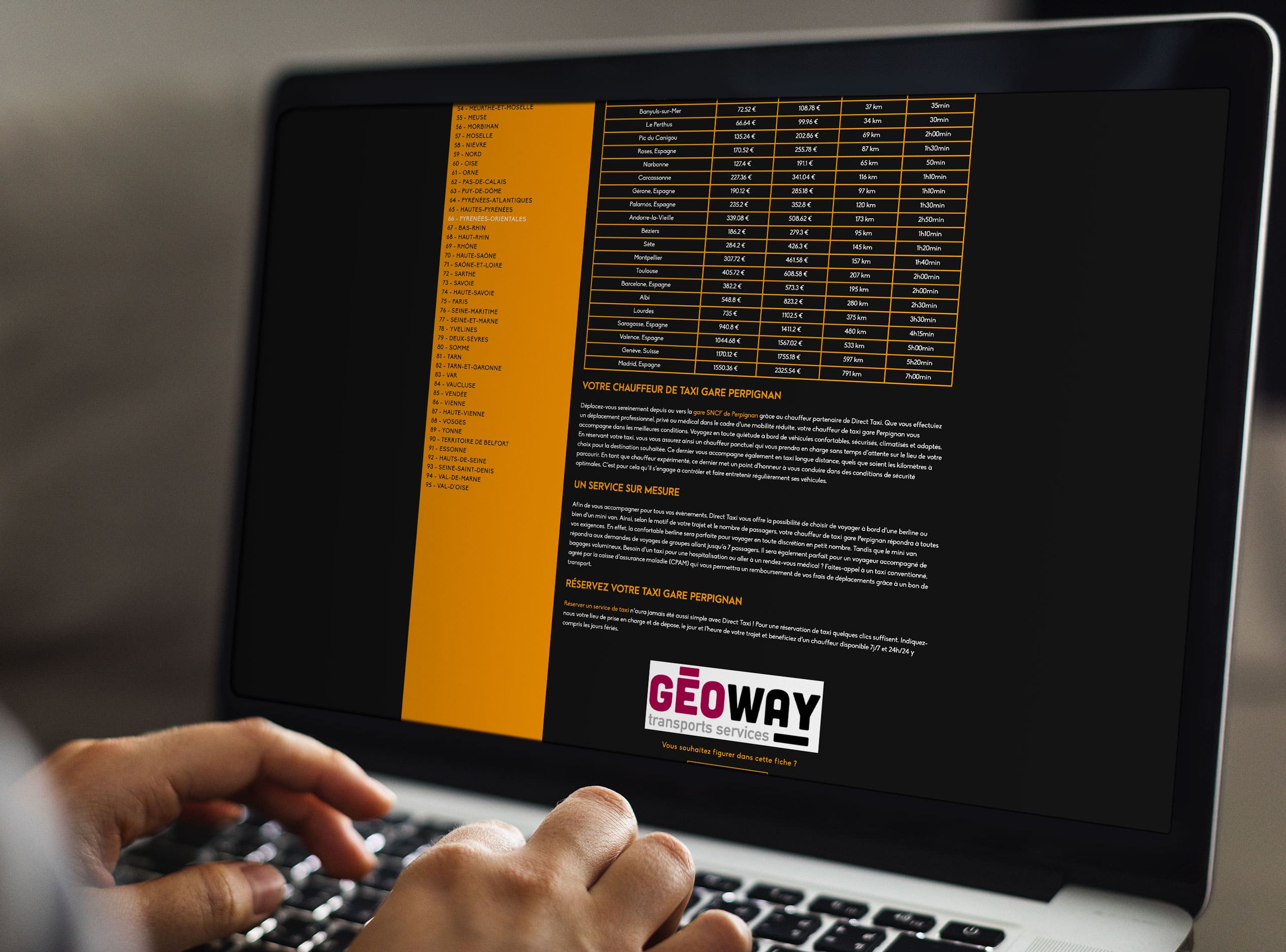 Référencement SEO taxi Perpignan