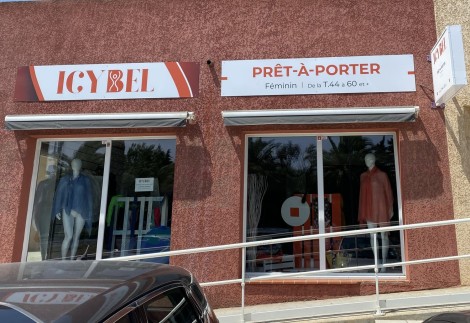 Création enseignes panneaux signalétique Perpignan pour Icybel